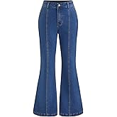 CIDER Womens Denim Flare Jeans High Waist Bell Bottom Jeans Casual Going Out Trouser