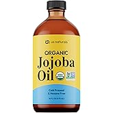 Us Naturals 16oz Organic Jojoba Oil – Glass Bottle – USDA Certified Organic & Non-GMO – 100% Pure, Cold-pressed, Unrefined, Hexane-free – Premium Glow-Boosting Oil