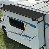 YESCAMP RV Slide Topper Awning Complete Kit,Universal Fit RV Slide Out Awning Protection for RVs,Campers,Travel Trailers,5th Wheels &amp; Motorhomes,Black,13'(12'7'' Fabric)