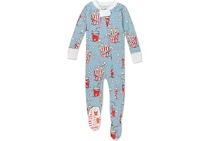 HonestBaby baby-boys Non-slip Footed Pajamas One-piece Sleeper Zip-front Pjs 100% Organic Cotton for Baby Boys