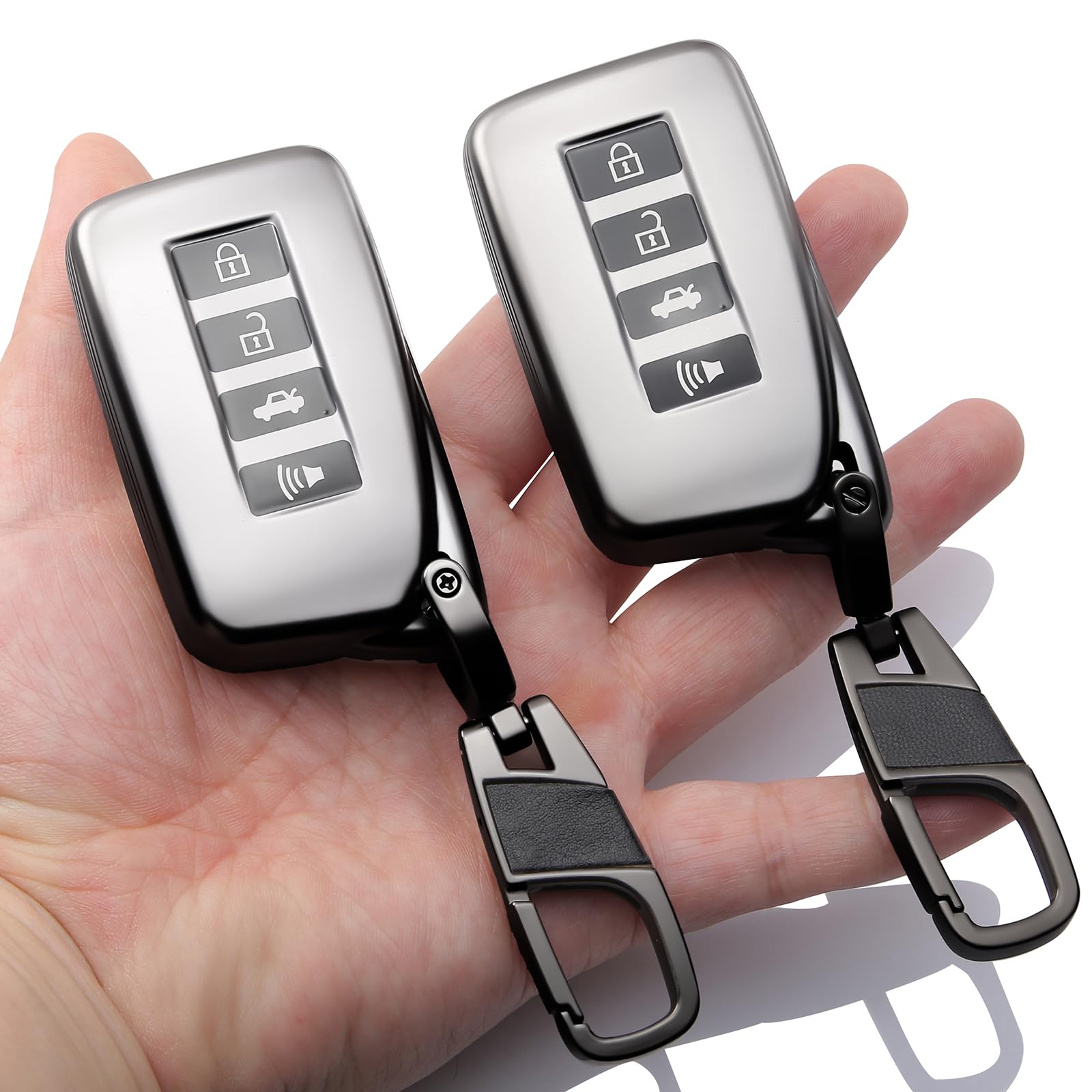 Photo 1 of 0BT59 2-Pack Keychain for Lexus Key Fob Cover 4 Buttons Key Case Fit for 2013-2022 RX NX LX is RC GS ES 200t/250/300/350L/450HL/570