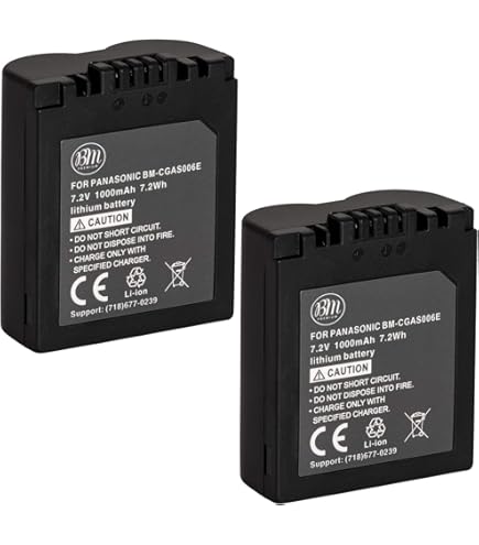 1200 mAh ☆ Batterie Rechargeable CGA/CGR-S006 PANASONIC LUMIX CGA-S006E/1B