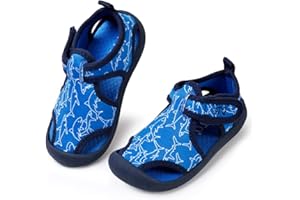 STQ Boys Girls Water Shoes Quick-Dry Slip on Beach Swim Pool Sandals(Toddler/Little Kid)