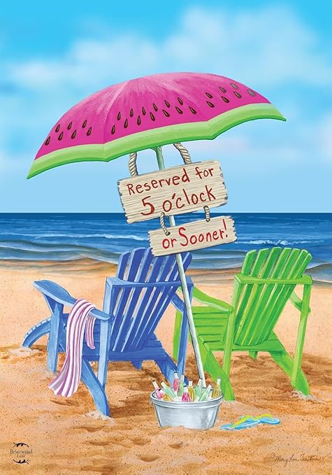 beach with chairs and umbrella