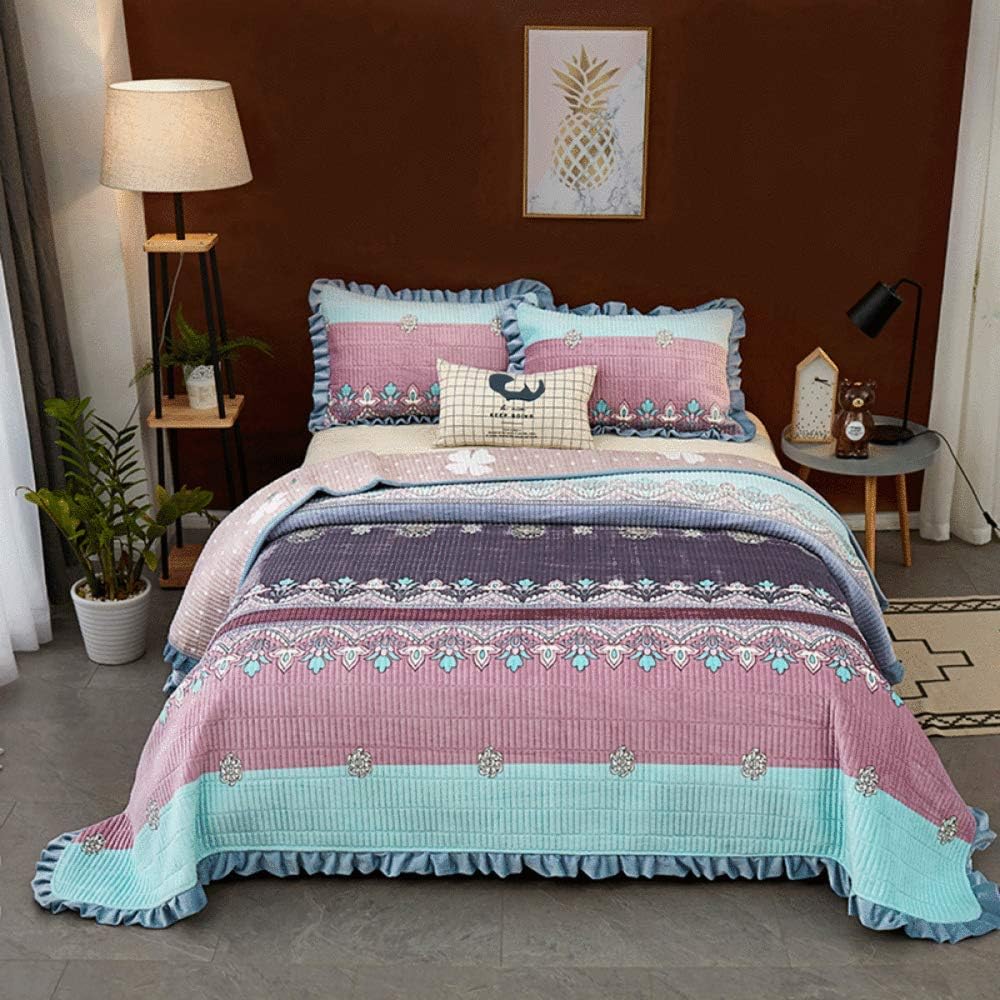 Bedspread Quilted Bed Throw Comforte Coverlet Printing Patchwork Quilt