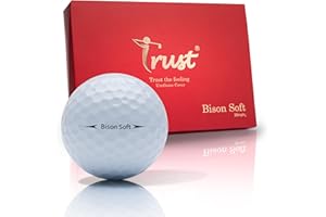 Trust Golf Ball I K8 Bison I Urethane Cover with Reactive Core I 3-Pcs I for Different Swing Speed I 12, 48, or 100 Balls I