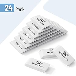 Mr. Pen- White Pencil Eraser, 24 Pack, Block