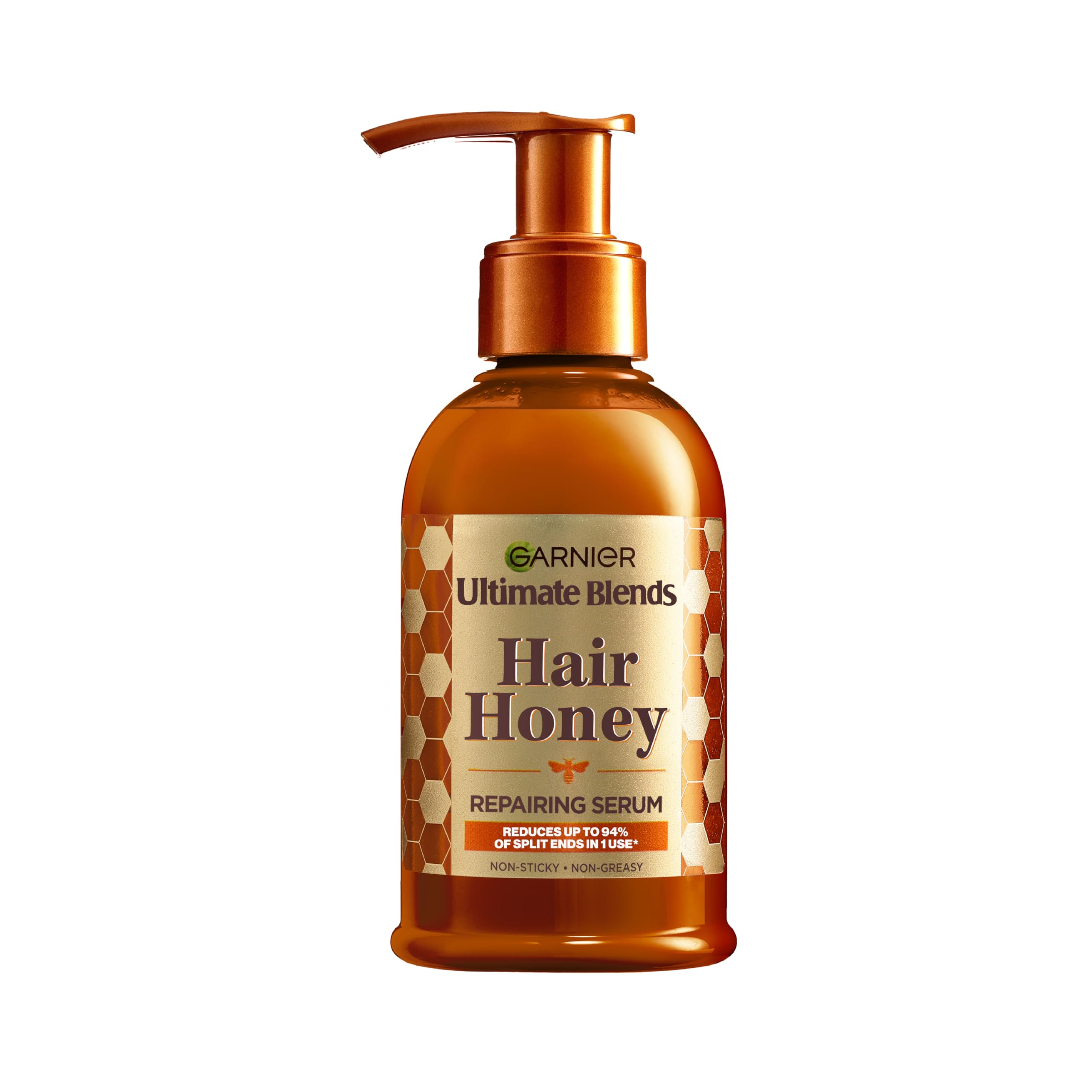 Garnier Hair Serum For Damaged Hair Repair, Ultimate Blends Hair Honey With Acacia Honey, Fights Breakage And Protects From Heat Up To 230C, Visibly Reduces Split Ends For Smoother Hair Results, 30ml