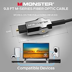 Monster M-Series 1000 Fiber Optical Audio Toslink