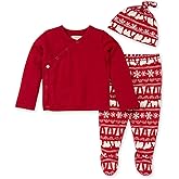 Burt's Bees Baby baby-girls Unisex Baby Take Me Home Set, 3-piece Top, Pant, and Hat Bundle