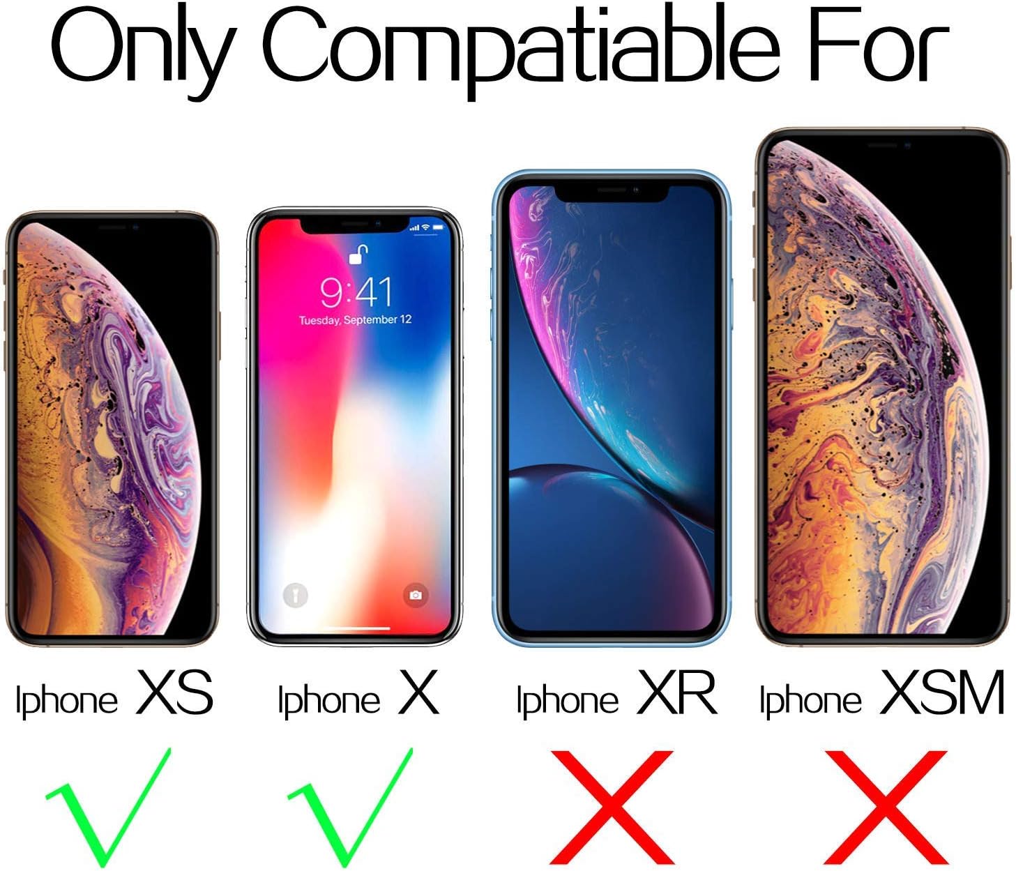 Mkeke Compatible with iPhone 11 Pro Screen Protector, iPhone X Screen Protector, iPhone Xs Tempered Glass Screen Protector All 5.8 inch New iPhone [3-Pack]