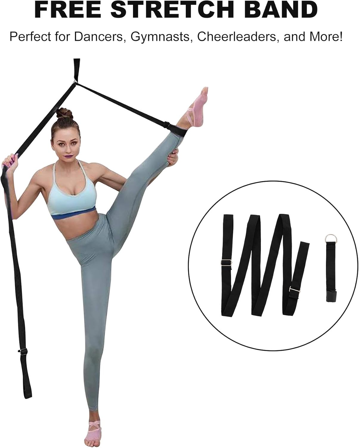 ZELUS 5ft Portable Ballet Barre for Home Gym | Freestanding Dance Exercise Equipment for Home Workouts Fitness Flexibility Training with Stretch Band and Tote (Silver) : Sports & Outdoors