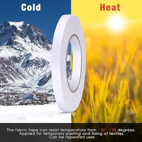 Outus Hem Tape Double Sided Sticky Fabric Tape Each 54.6 Yards No Iron for  Clothes Gluing Alterations Adhesive Tape for Fabric, Dress, Cloth(4  Pieces,1/2 Inch x 164 Feet) in Dubai - UAE |