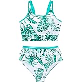 blibean Teen Girl Swimsuits Two Piece Bikini Sets with Chest Pad Size 6-15 Years
