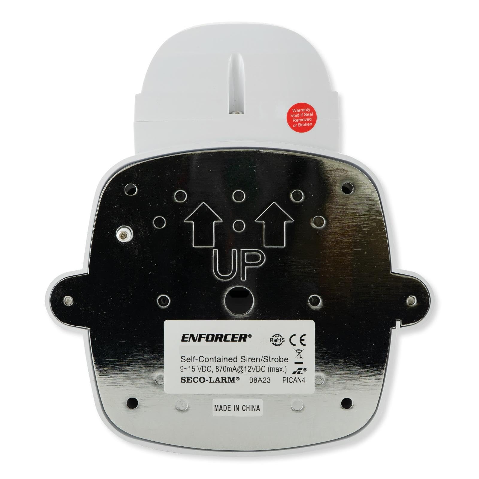 Seco-Larm SH-816S-SQ/C Enforcer Siren/Strobe with Audio Input, Clear