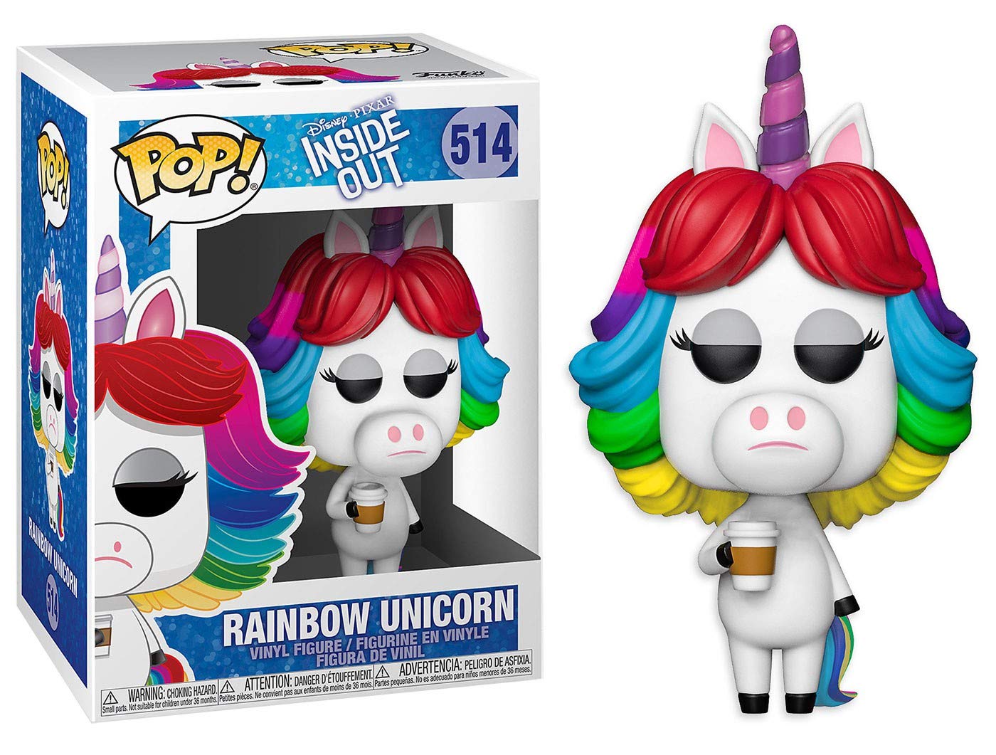 Inside Out DISNEY RAINBOW UNICORN DISNEY PARKS EXCLUSIVE POP VINYL FIGURE