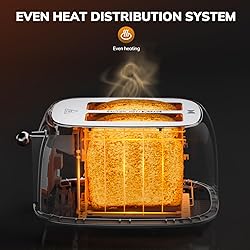 Keenstone Smart Touch Screen Toaster 2 Slice, Retro