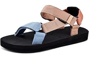 WateLves Men's Sandals Hiking-Sport-Sandals with Adjustable Webbing Lightweight Water-Athletic-Beach-Sandals for Walking-Fish