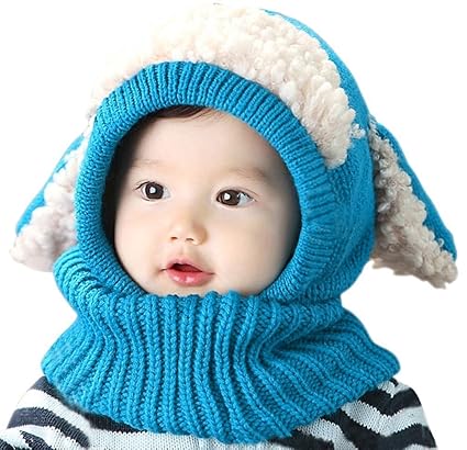 Tuopuda Baby Kinder Winter Warm Gestrickter Mütze Beanie Mütze Haube Strickmütze Wintermützen Earflap Hut Kappe Schnee Hut Sc