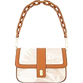 Tommy Bahama Women's Crossbody Bag Purse, Floral Canvas Flap Small Shoulder Handbag with Adjustable Strap and Leather Trim, Multi