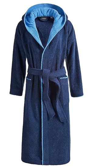 Egeria CAIRO Unisex Bademantel mit Kapuze für Damen und Herren