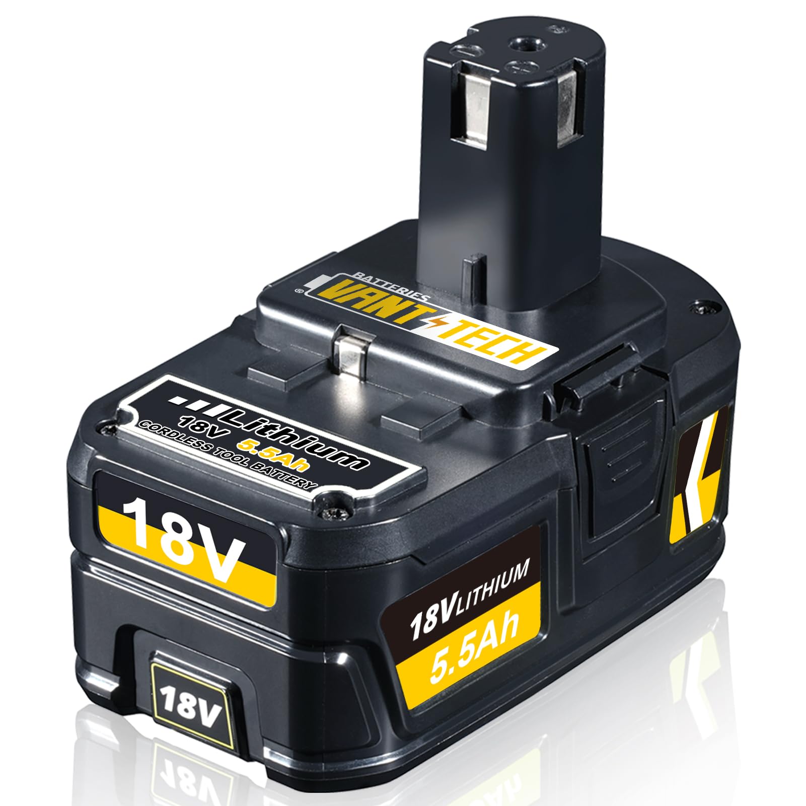 VANTTECH 5.5Ah 18v Lithium-ion Battey for Ryobi 18V Battery,Replace for Ryobi ONE P108 P104 P105 P103 BPL1820 BPL-1815 BPL-1820G BPL18151