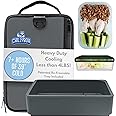 Chillybox Patented Lunch Box Cooler with Reusable Cooling Tray, Versatile Sealable Plastic Container - Lunchbags for Men and Women - Perfect for Worksites, Hiking, and Beach Days (Refrigerator Grey)