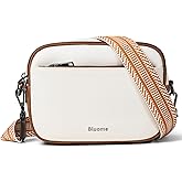 Bluome 4 Zips Crossbody Bags Purses Handbags For Women Small Pu Leather Shoulder Cross Body Travel Bag For Woman Guitar Strap