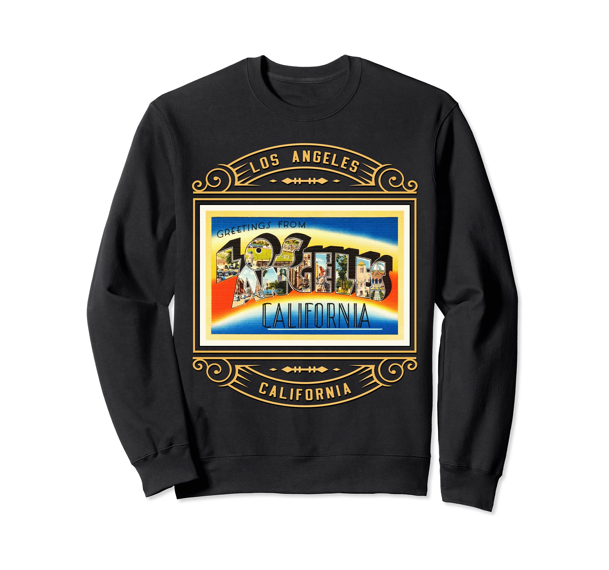 Los Angeles California CA Large Letter Travel Postcard 1 Sweatshirt