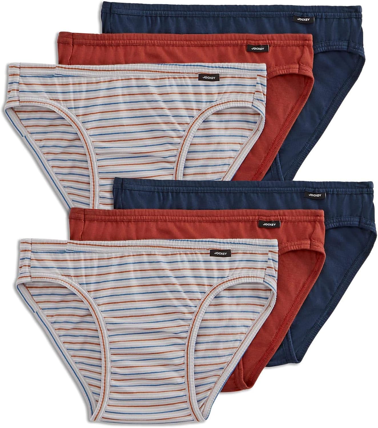 Jockey Herren Unterwäsche Herren Elance Bikini 6er Pack Medium