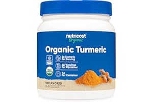Nutricost Organic Turmeric Root Powder 1 LB (16oz) - Certified USDA Organic, Food Grade, Gluten Free, Non-GMO