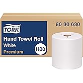Tork Roll Hand Towel White H80, Premium, 6 rolls, 8030630