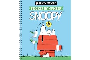 Brain Games - Sticker by Number: Snoopy (Officially Licensed Peanuts Product)