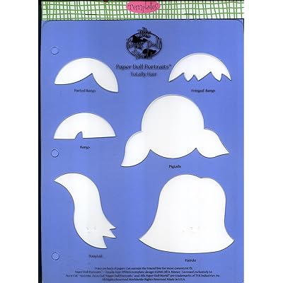 Paper doll hair template