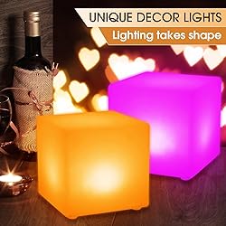 Frienda 4 Pcs Light up Cubes Cool Cosmic Cube