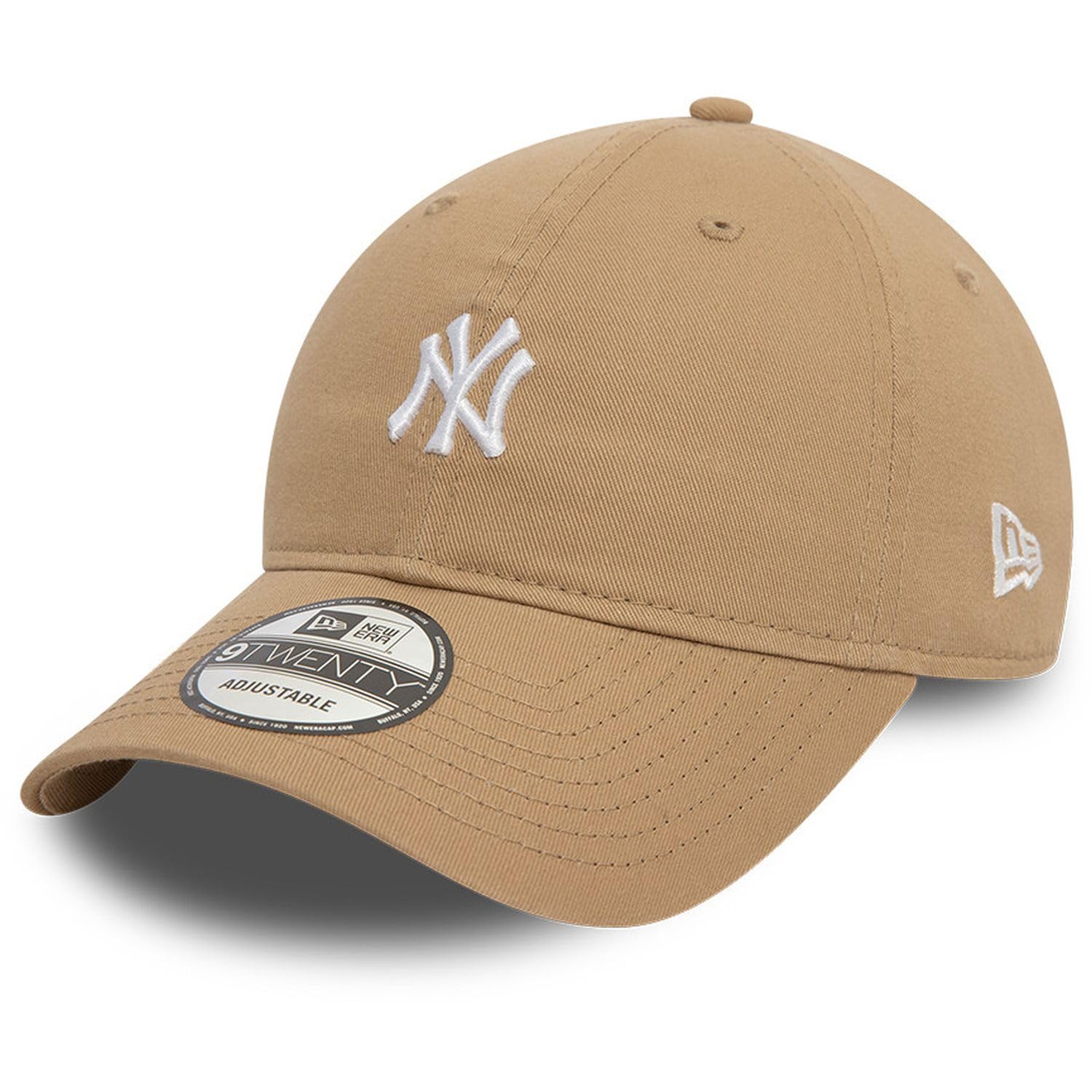 New Era Adult's 9Twenty Mini Logo MLB New York Yankees Baseball Cap Hat Light Beige