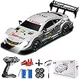 Sakeye 1/16 RC Drift Car, 4WD 2.4GHz RC Car with Lights, Rechargeable Batteries, Silver High Speed Racing Toy for Kids & Adults