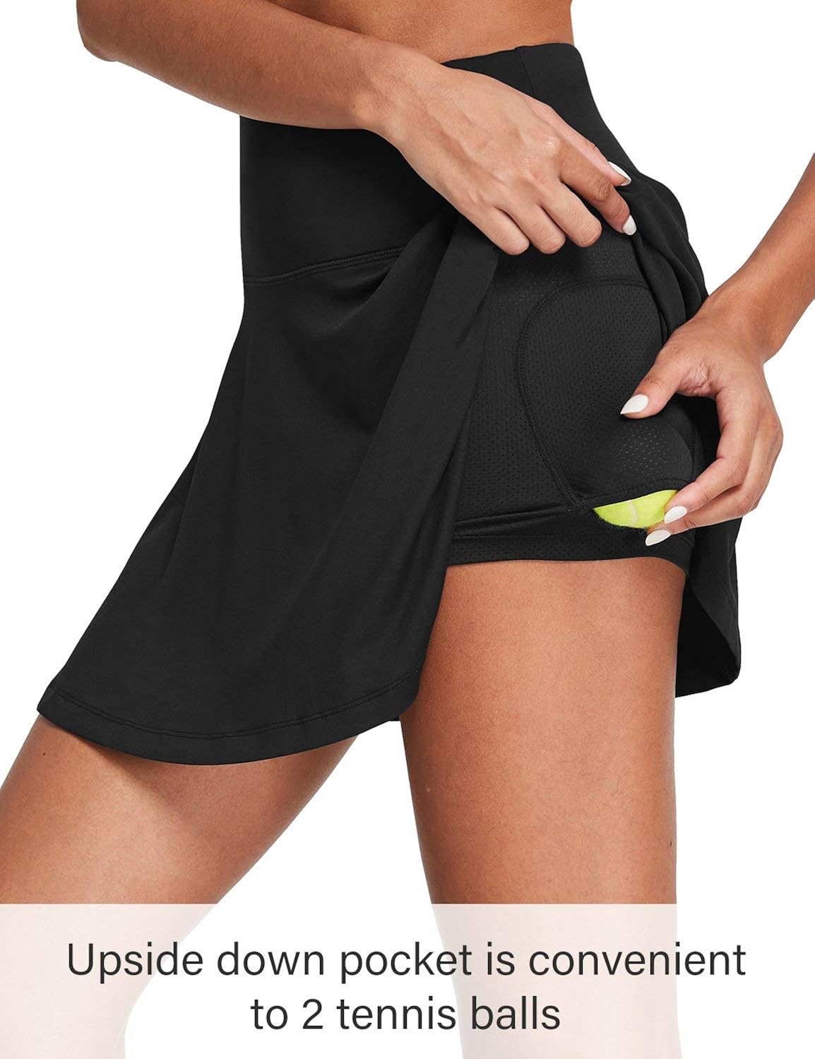 BALEAF Women's High Waisted Tennis Skirt Golf Active Sport Running Skorts Skirts Ball Pockets: Clothing