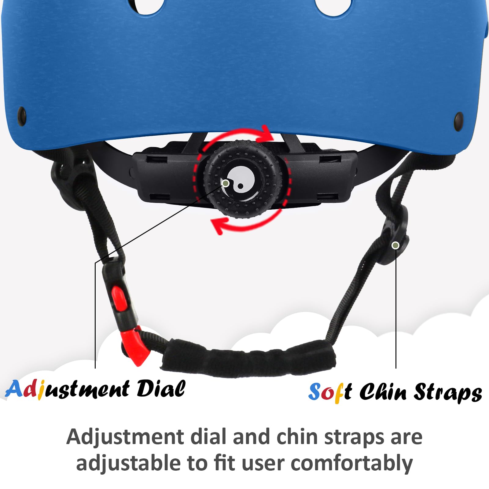 Kids Bike Helmet, Adjustable and Multi-Sport, from Toddler to Youth, 3 Sizes