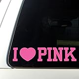 I Love Pink Cute car Decal Sticker Love