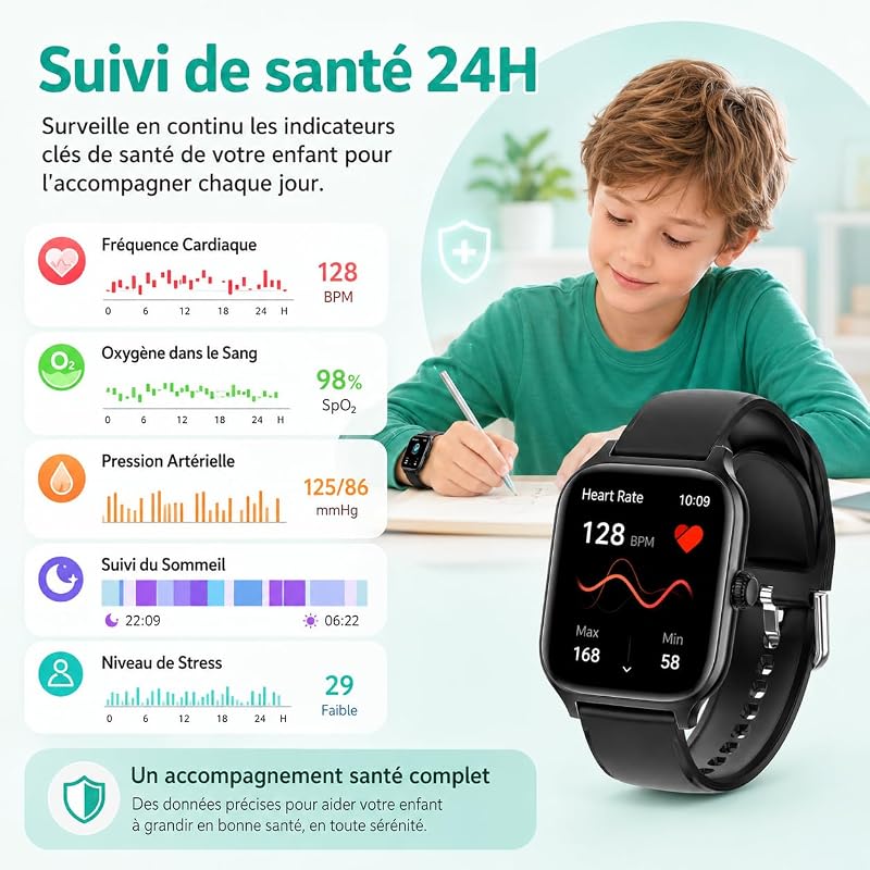 Smartwatch Kinder Smartwatch für Jungen und Mädchen, Fitnessuhr Kinder mit Spielzeugen, Kinderuhr
