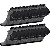 JOYNÉE 10 Pairs Mens Ankle Socks Athletic Running Socks with Tab Low Cut Socks for Men