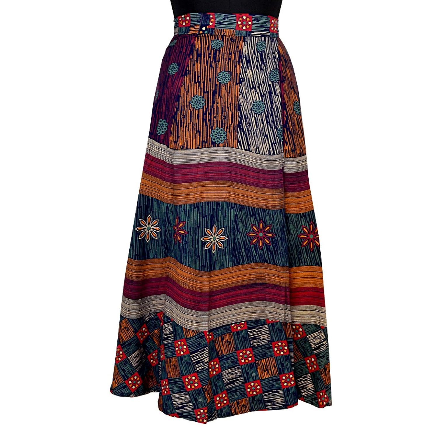 womens cotton wrap around western wear skirts