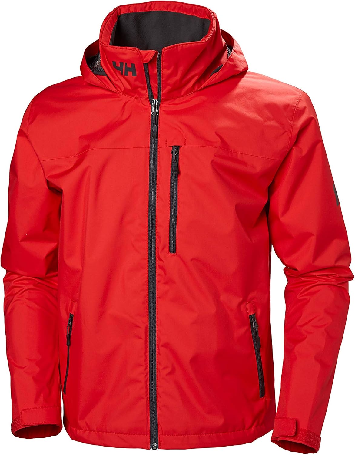 Helly-Hansen Crew Hooded Waterproof Windproof Breathable Rain Coat Jacket: Clothing