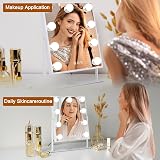 FENCHILIN Hollywood Makeup Mirror with 9 LED Bulbs & 10X Magnifier view 5