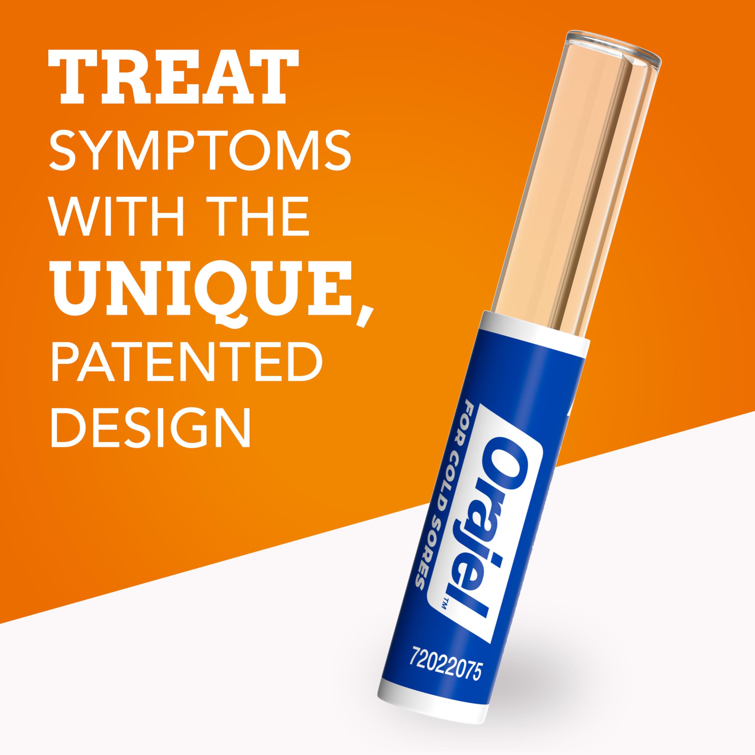 Orajel Touch Free Cold Sore Treatment .12oz, Liquid Formula, Provides Immediate & Targeted Pain Relief, Bonus Size, 6 Applicators.