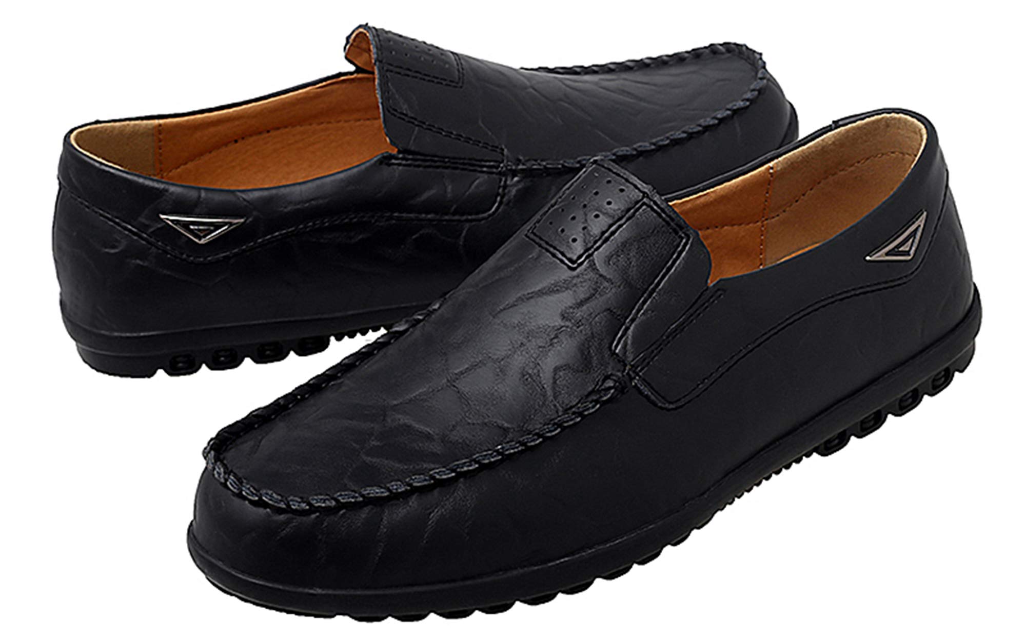 Go Tour Men’s Casual Leather Fashion Slip-on Loafers Shoes