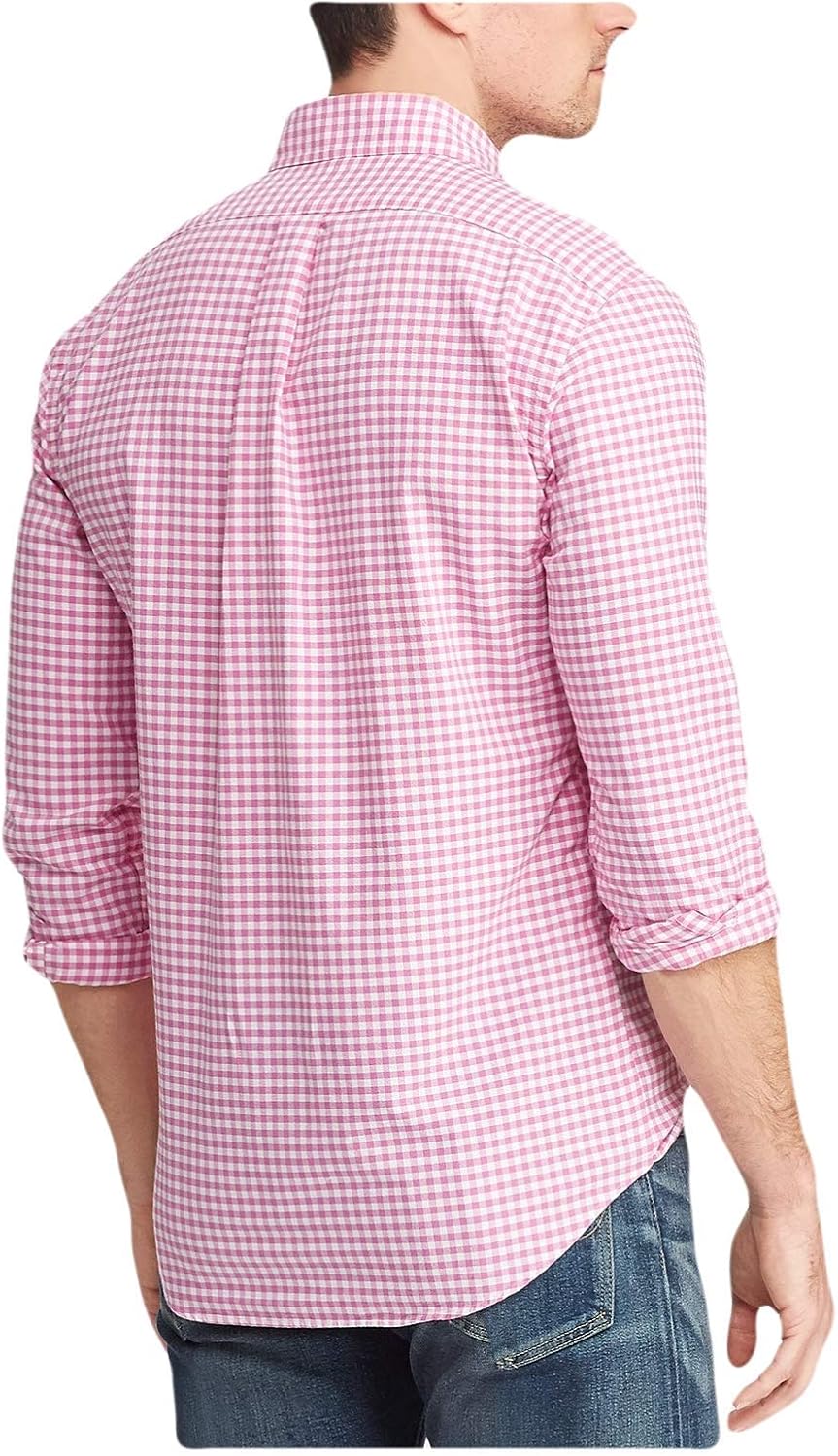 slim fit gingham oxford shirt