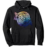 Pisces Zodiac Sign Horoscope Pisces Symbol Colorful Pullover Hoodie