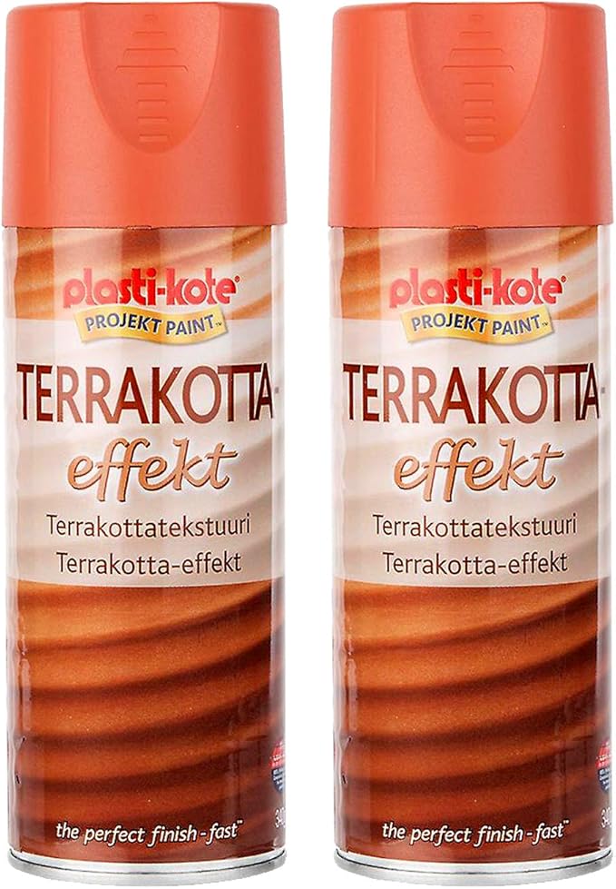 2 x PlastiKote Terracotta Effect Spray Paint 400ml 2m² Coverage per